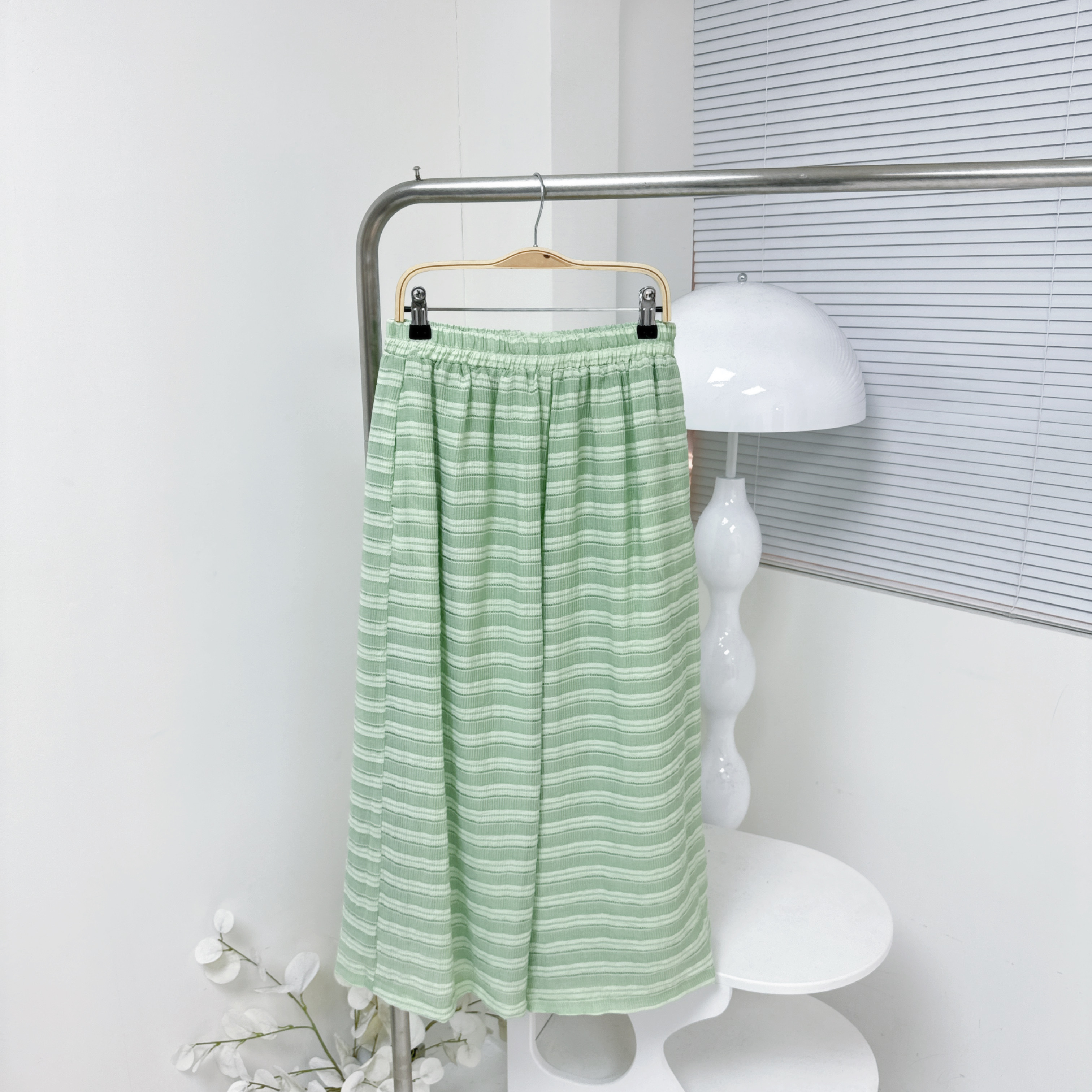 【廠家制】全橡筋腰橫暗闊褲