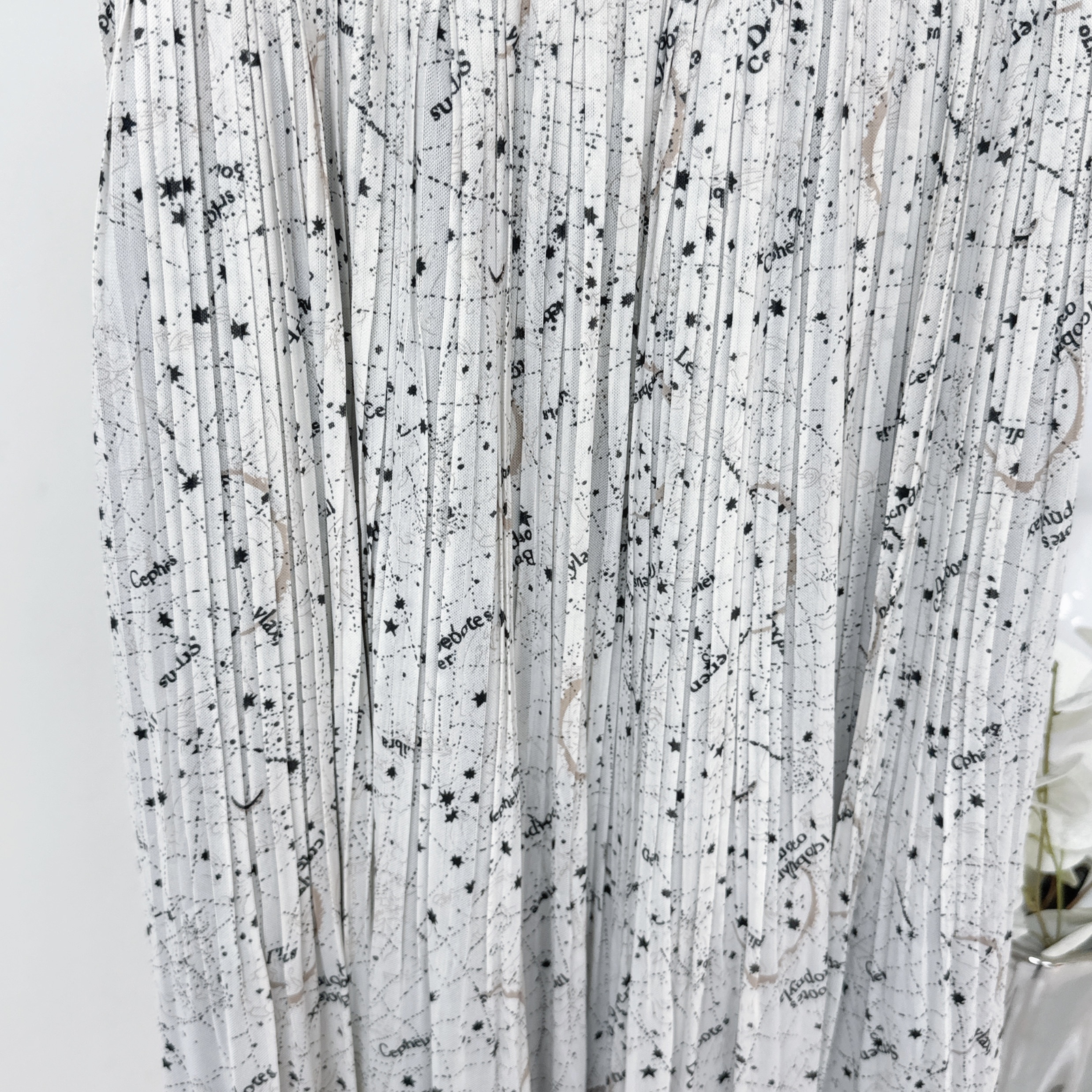 【廠家制】橡筋腰百摺網布半裙