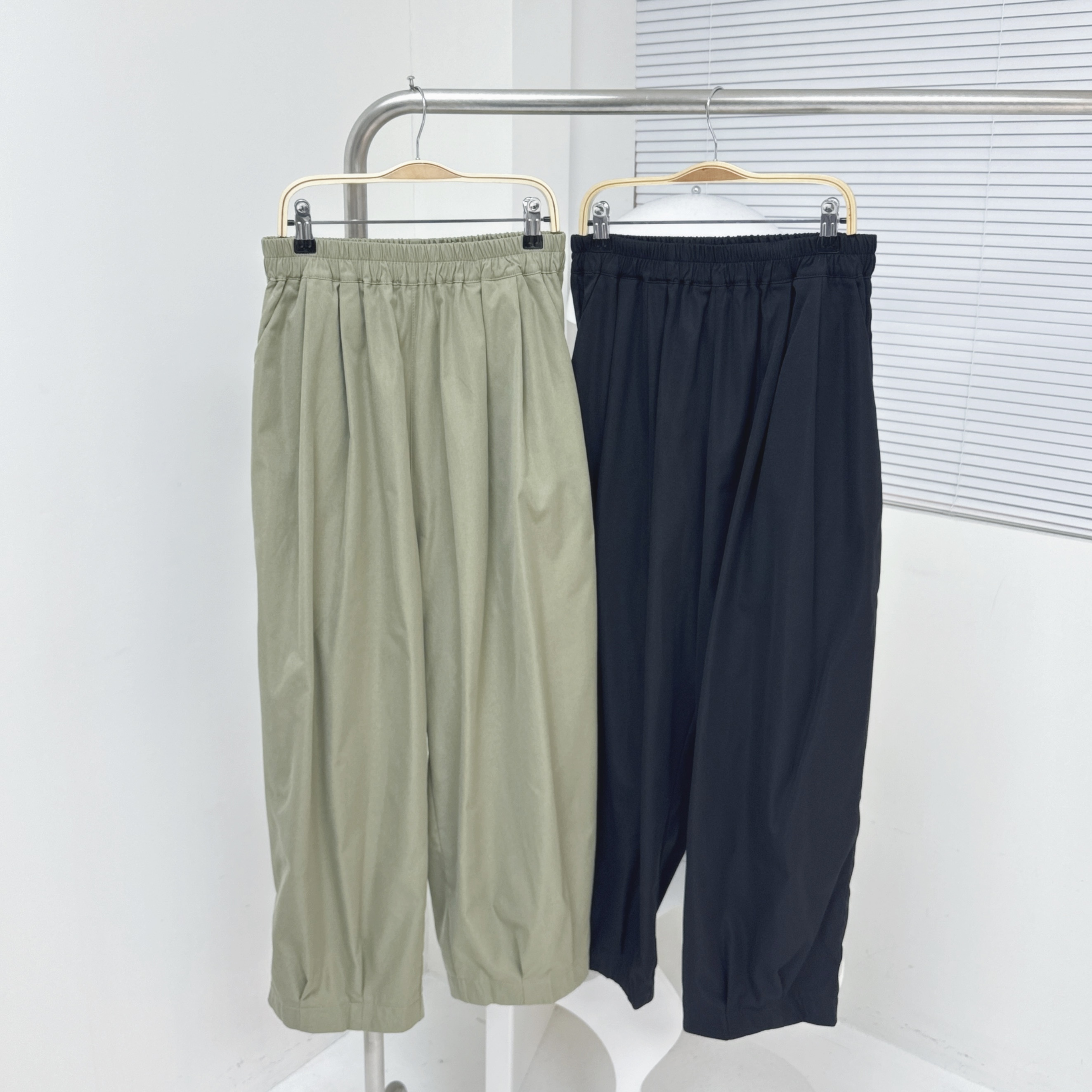 【廠家制】全橡筋束腳闊褲