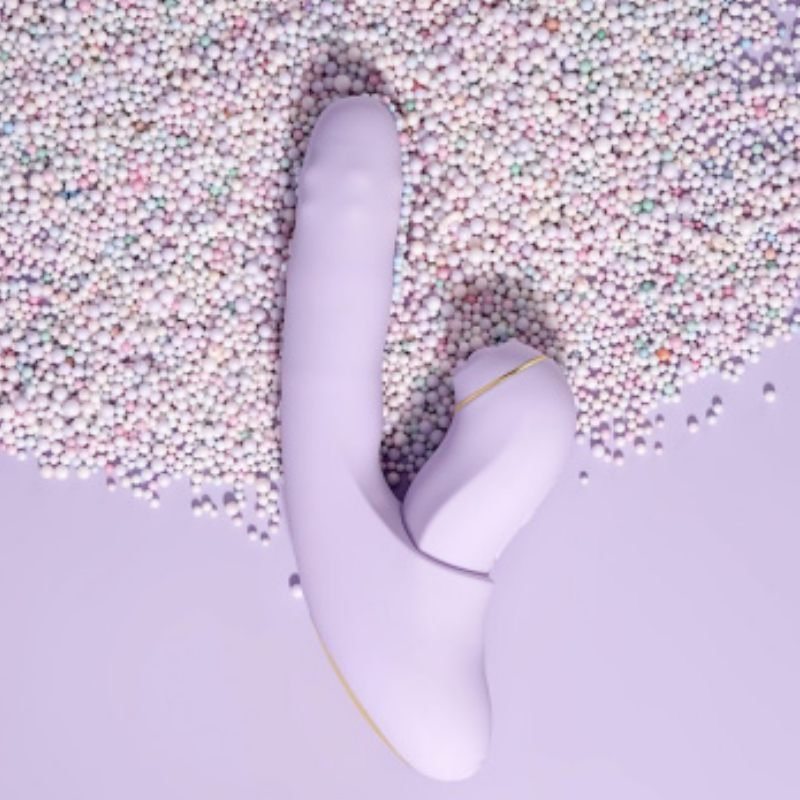 SVAKOM DuoGlow APP Thrusting Vibrator Pastel Lilac