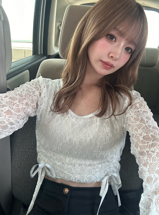 JP1198｜日本直送.ᐟ.ᐟ 超顯瘦露鎖骨蕾絲針織上衣‧₊˚ 🦢.