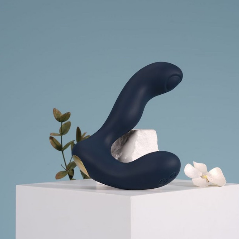 SVAKOM Iker Neo Interactive Prostate Perineum Vibrator Navy Blue