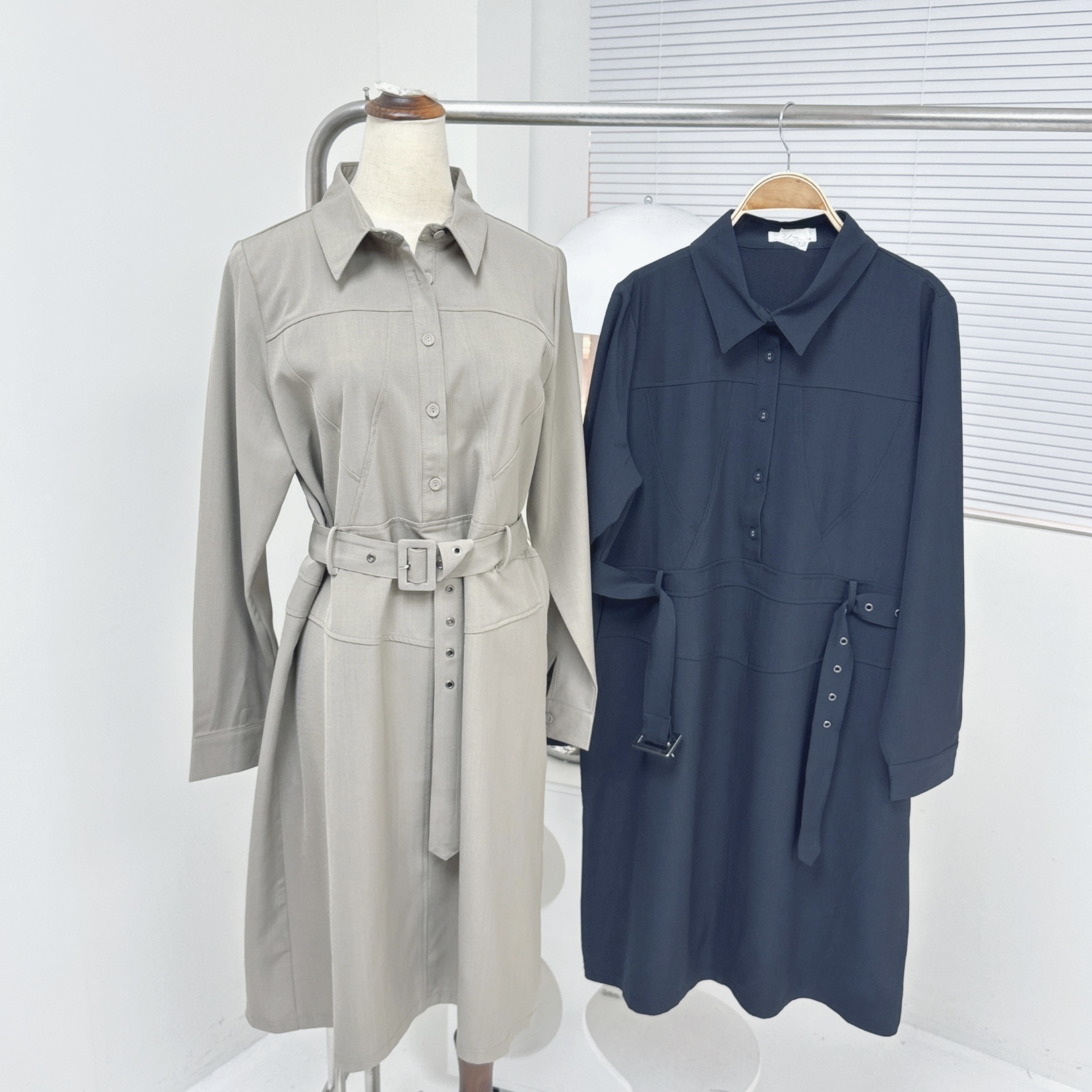 【廠家制】半鈕扣長袖OPS