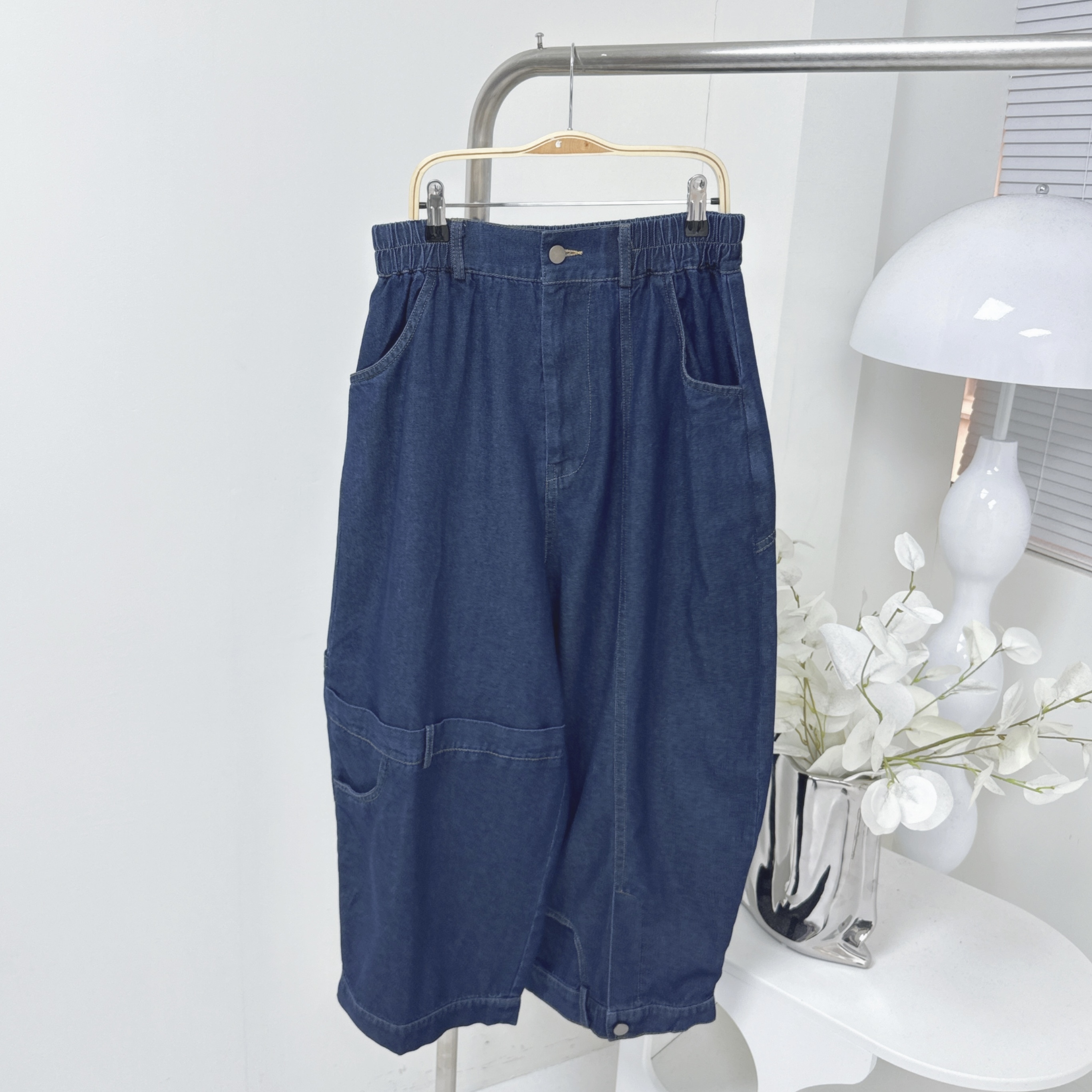 【廠家制】半橡筋特色腳牛仔褲