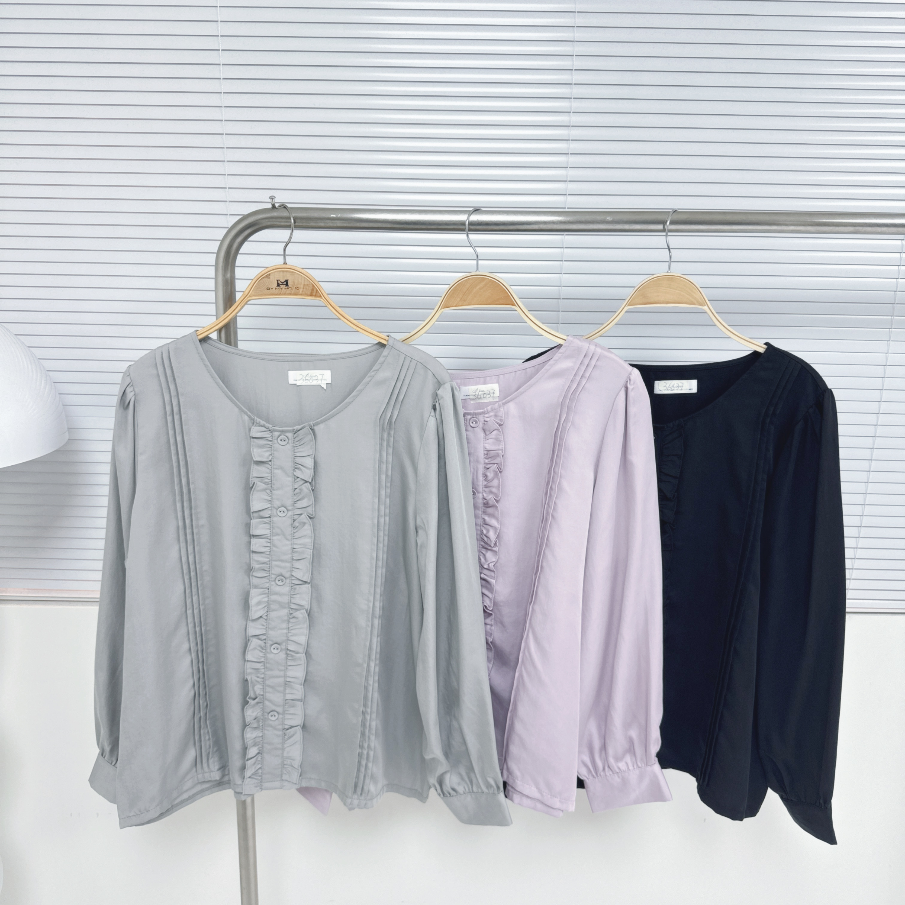 【廠家制】假鈕扣車摺TOP