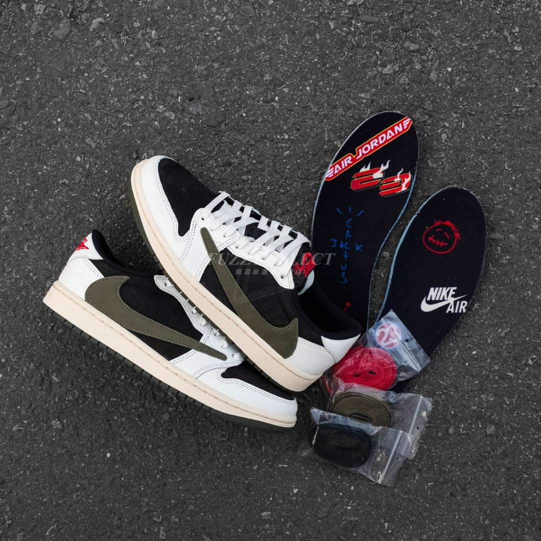 【逢甲FUZZY】Travis Scott x W Air Jordan 1 Low OG "Medium Olive" 黑橄欖綠 DZ4137-106