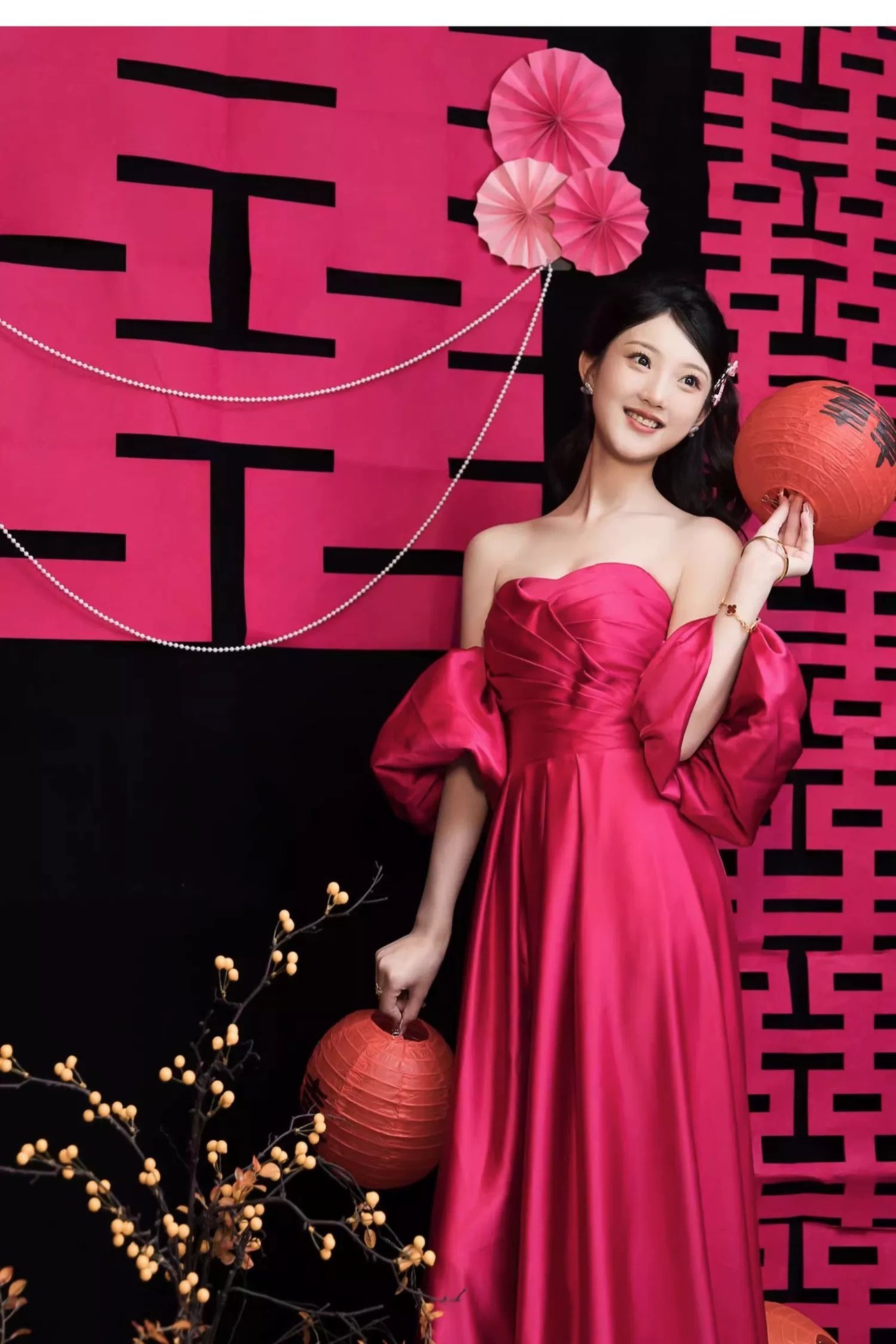 淘氣小仙女 綢緞平口長禮服