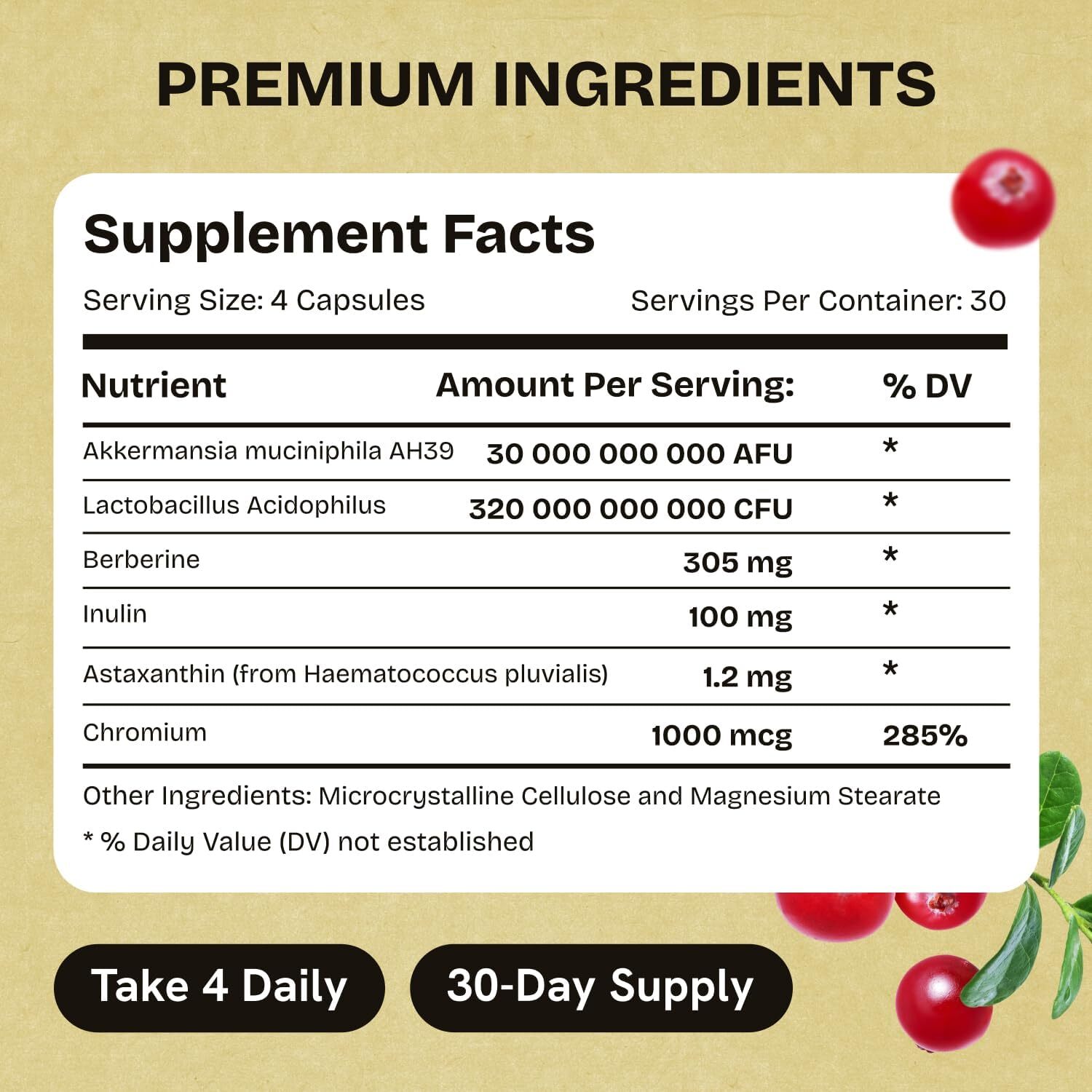 [現貨] 腸道益生菌 阿克曼氏菌 AKK菌 120粒 含菊糖益生元 蝦青素 Stanis Labs Akkermansia Muciniphila