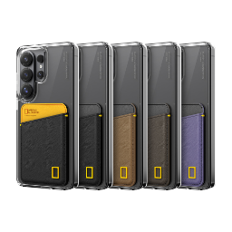 National Geographic - Card Pocket - Samsung S26 Case 國家地理 透明防撞插卡槽手機硬殼