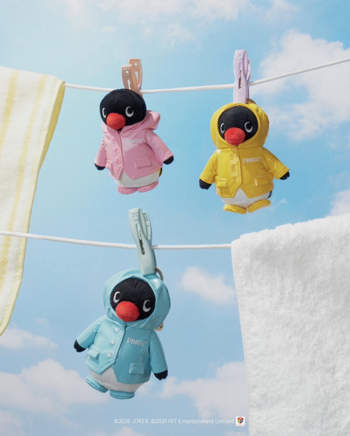 韓國限定 企鵝家族 雨衣PINGU吊飾