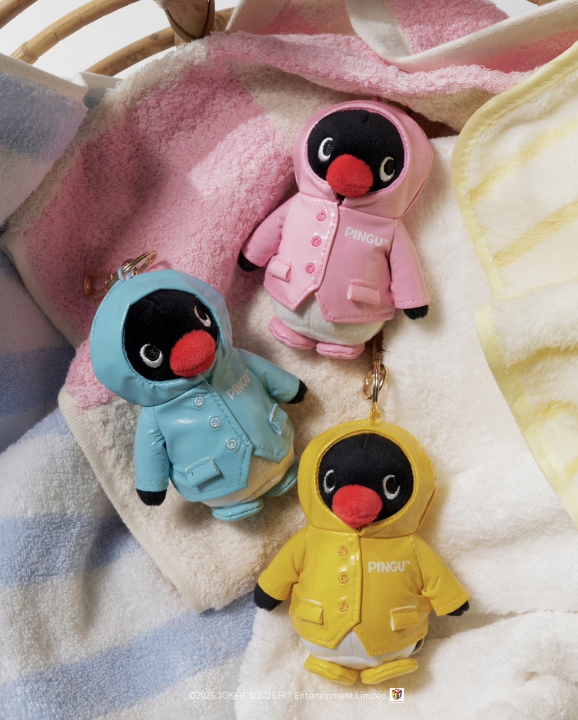 韓國限定 企鵝家族 雨衣PINGU吊飾
