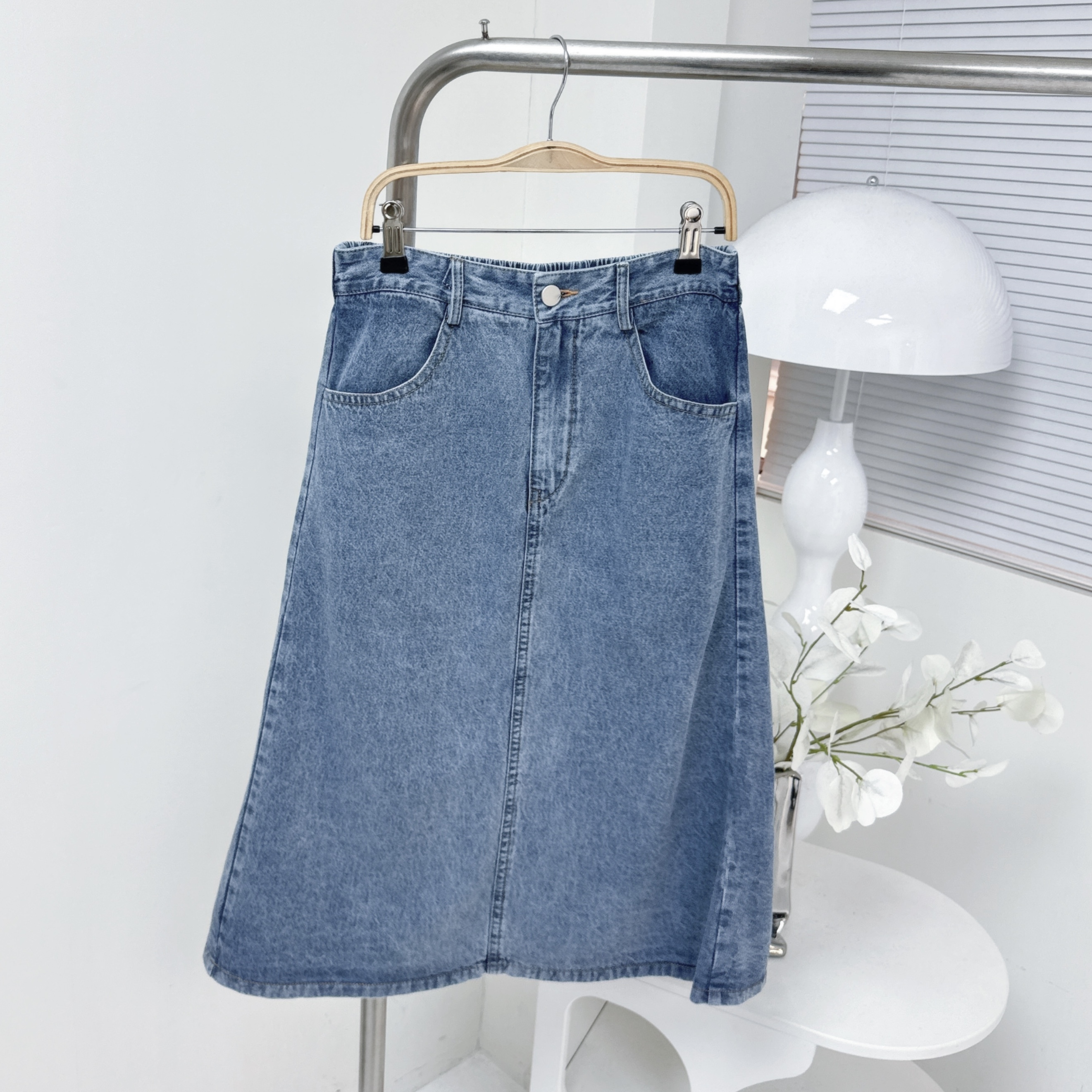 【廠家制】中長款牛仔半裙