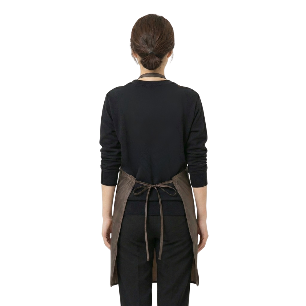 扣式套頭簡易工作服  咖啡色