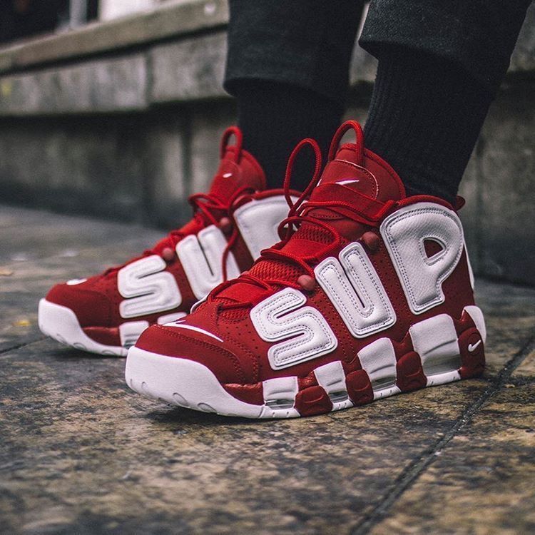【逢甲 FUZZY】Supreme x Nike Air More Uptempo "Red/White" 紅白 902290-600