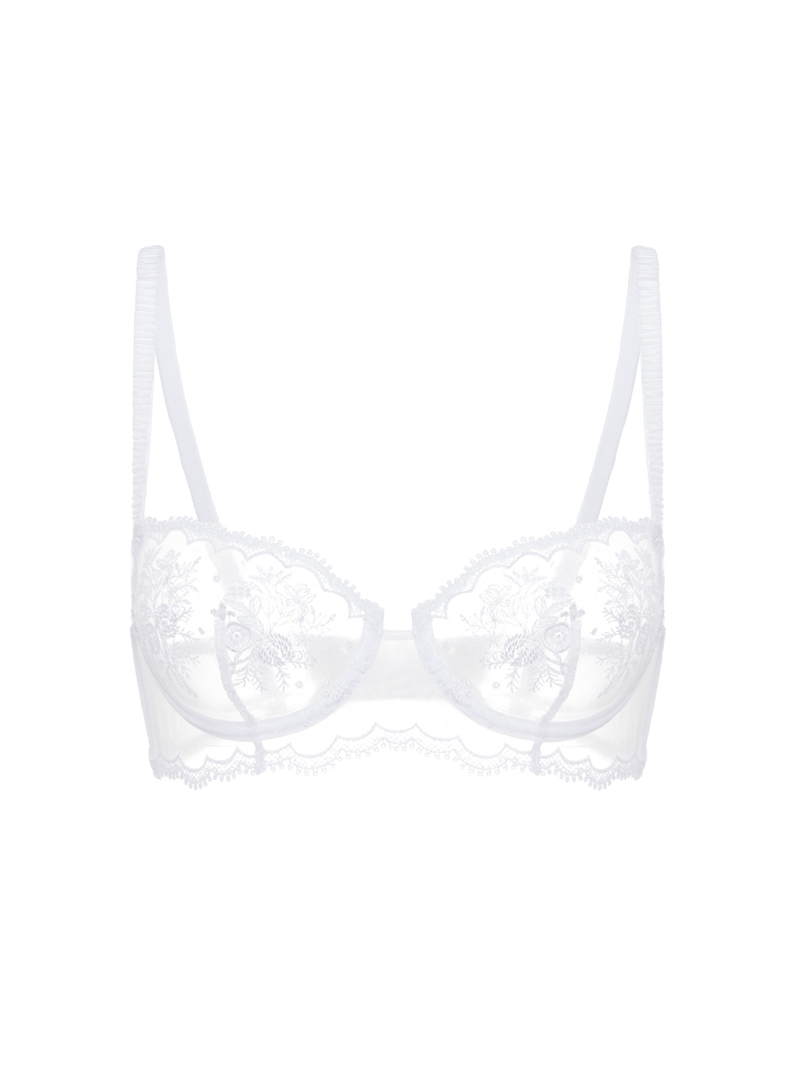 INTRIGUE 巧思 1/2無襯胸罩 白色