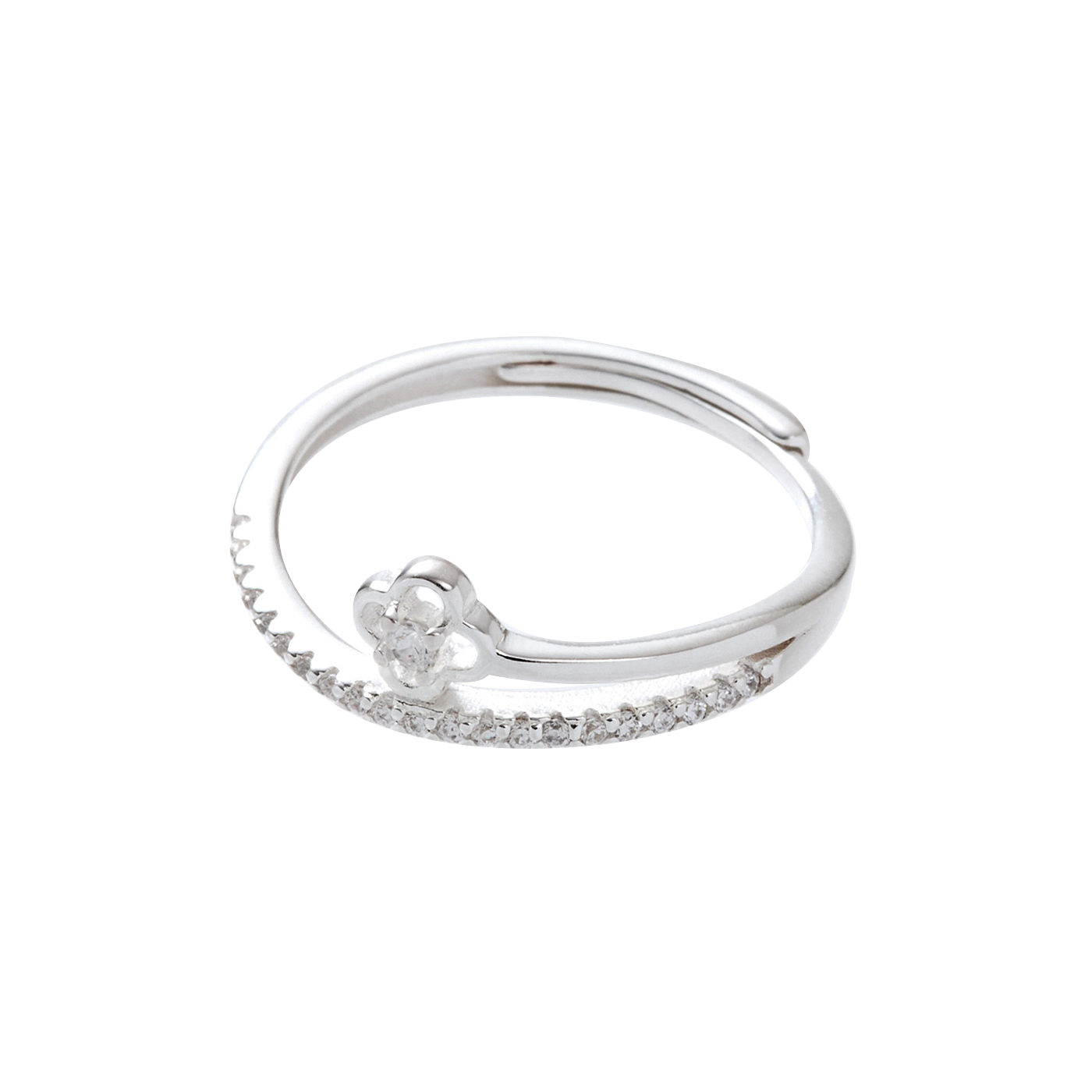 平價飾品,純銀,鋯石,花,戒指