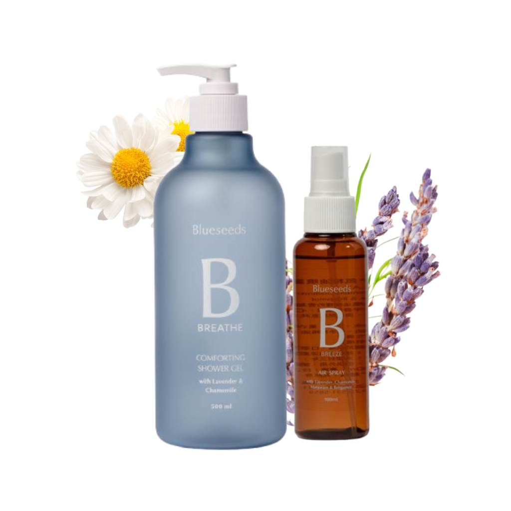 【薰衣草舒緩沐浴組】舒眠空間香氛精油噴霧100ml+薰衣草洋甘菊舒緩沐浴露500ml