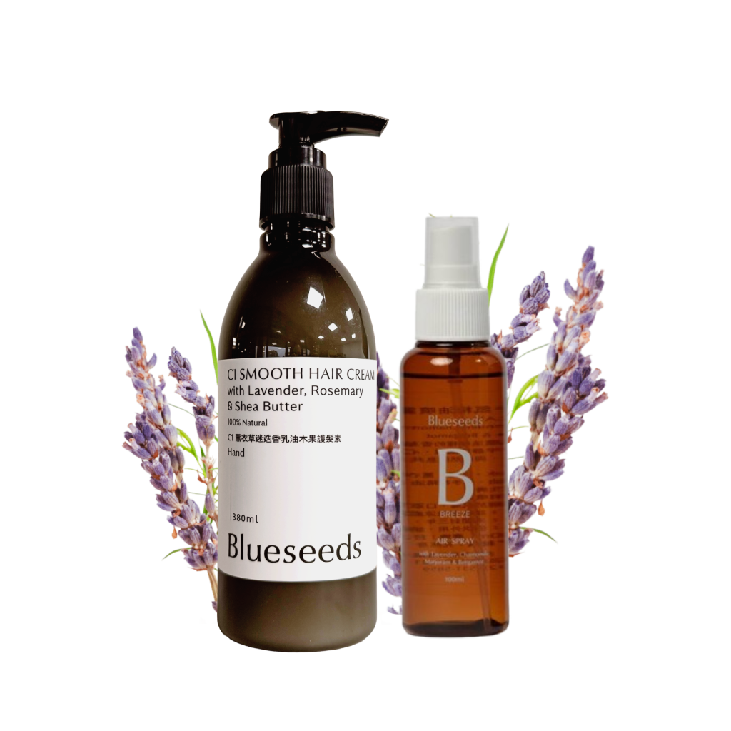 【薰衣草潤髮組】舒眠空間香氛精油噴霧100ml+C1薰衣草迷迭香乳油木果護髮素380ml