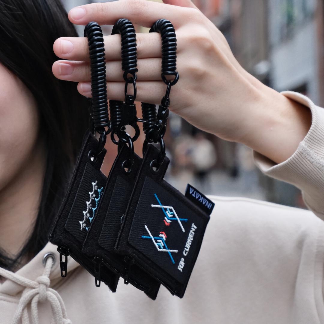 《海色的線條》口袋魔鬼氈鑰匙圈