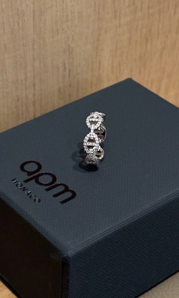 Apm monaco Yacht Club 鏈環戒指 銀白色