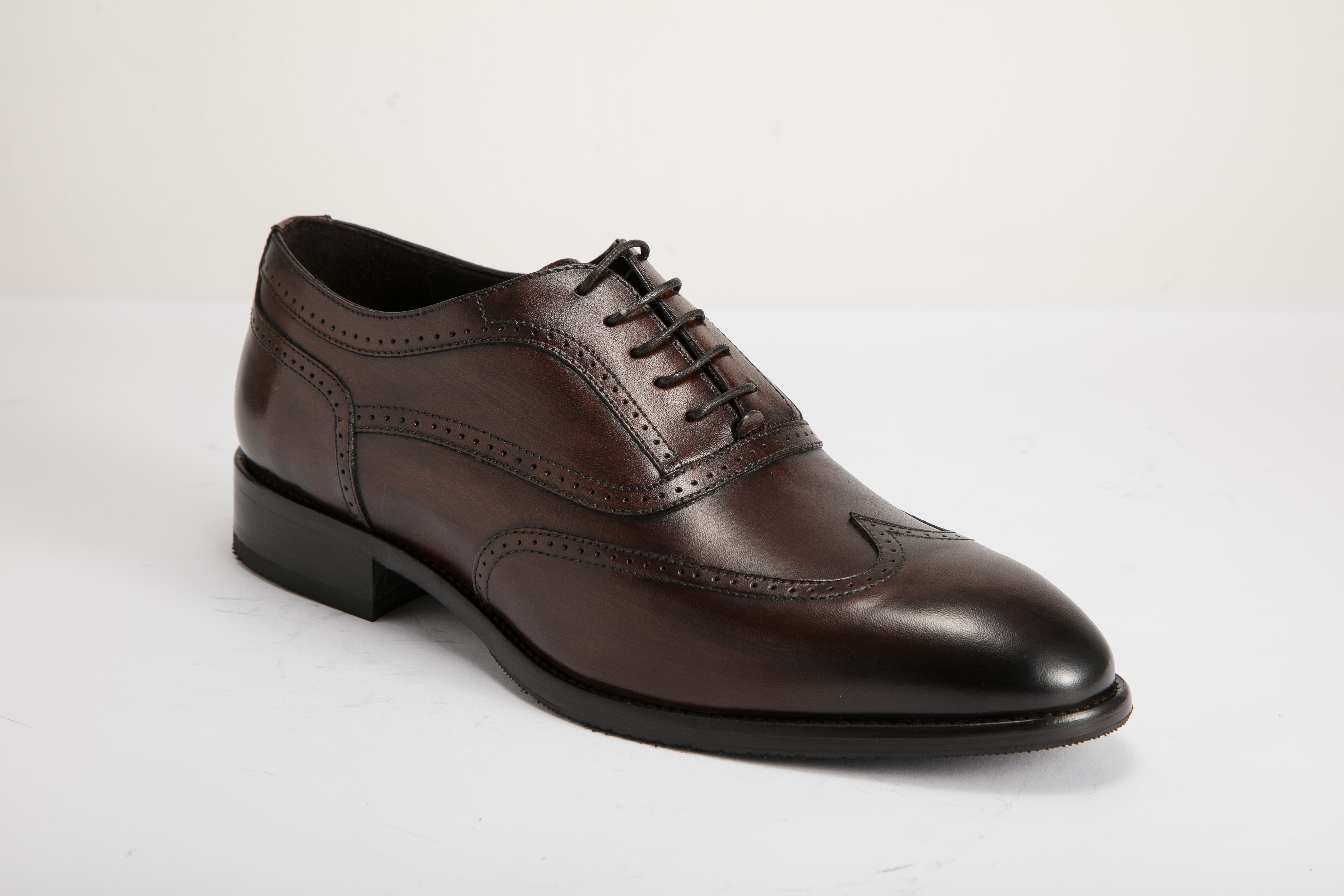 Bettaccini - 男裝 半雕花翼紋牛津鞋 NEW-Z598-DBR