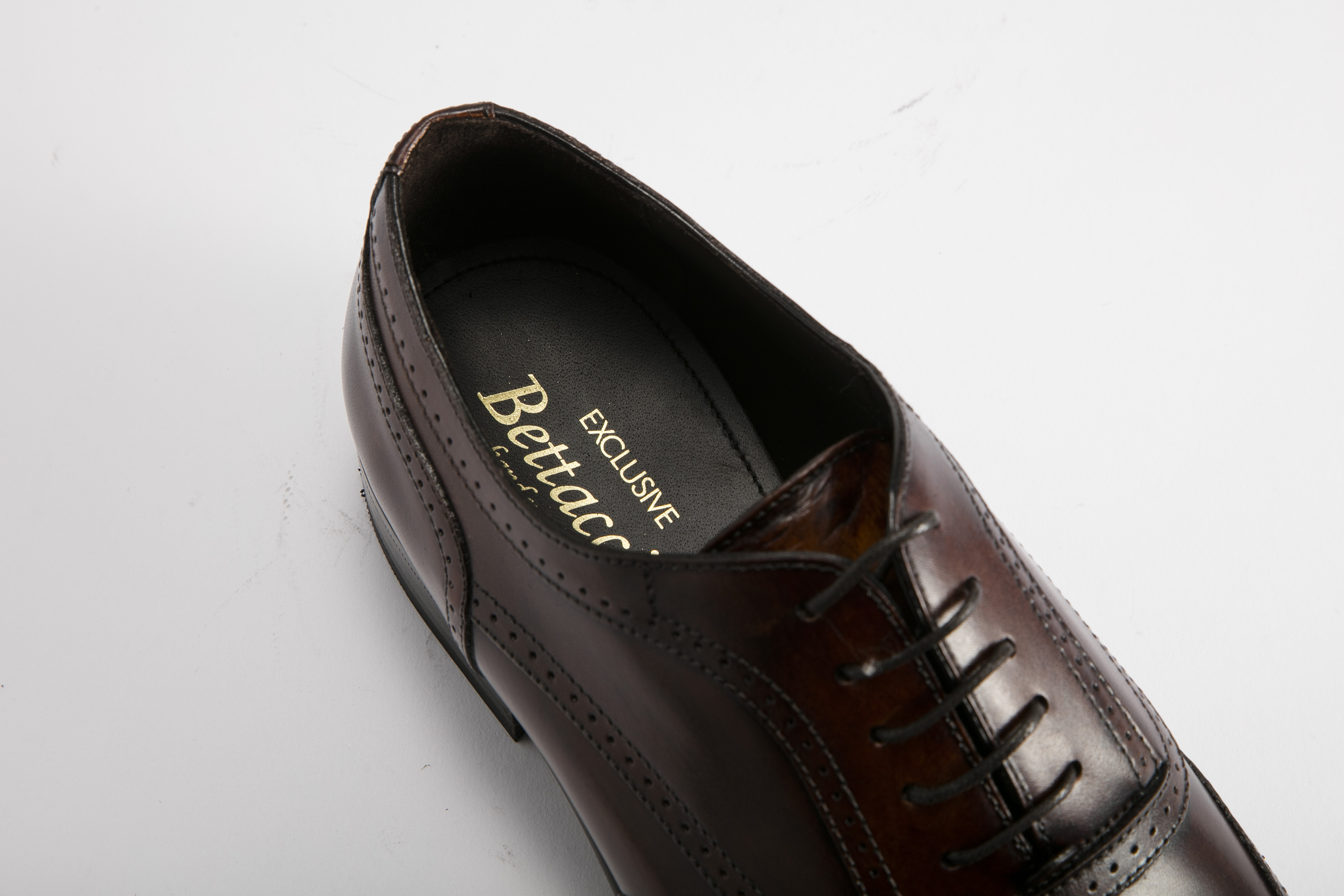 Bettaccini - 男裝 半雕花翼紋牛津鞋 NEW-Z598-DBR