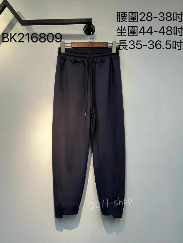 像筋腰薄太空棉褲 腰圍26-38吋 坐圍44-48吋 長35-36.5吋 BK216809