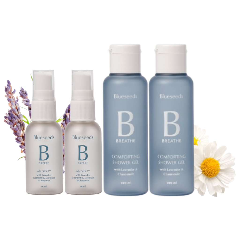 【舒眠明星體驗組】舒眠空間香氛精油噴霧30mlx2+薰衣草洋甘菊舒緩沐浴露100mlx2
