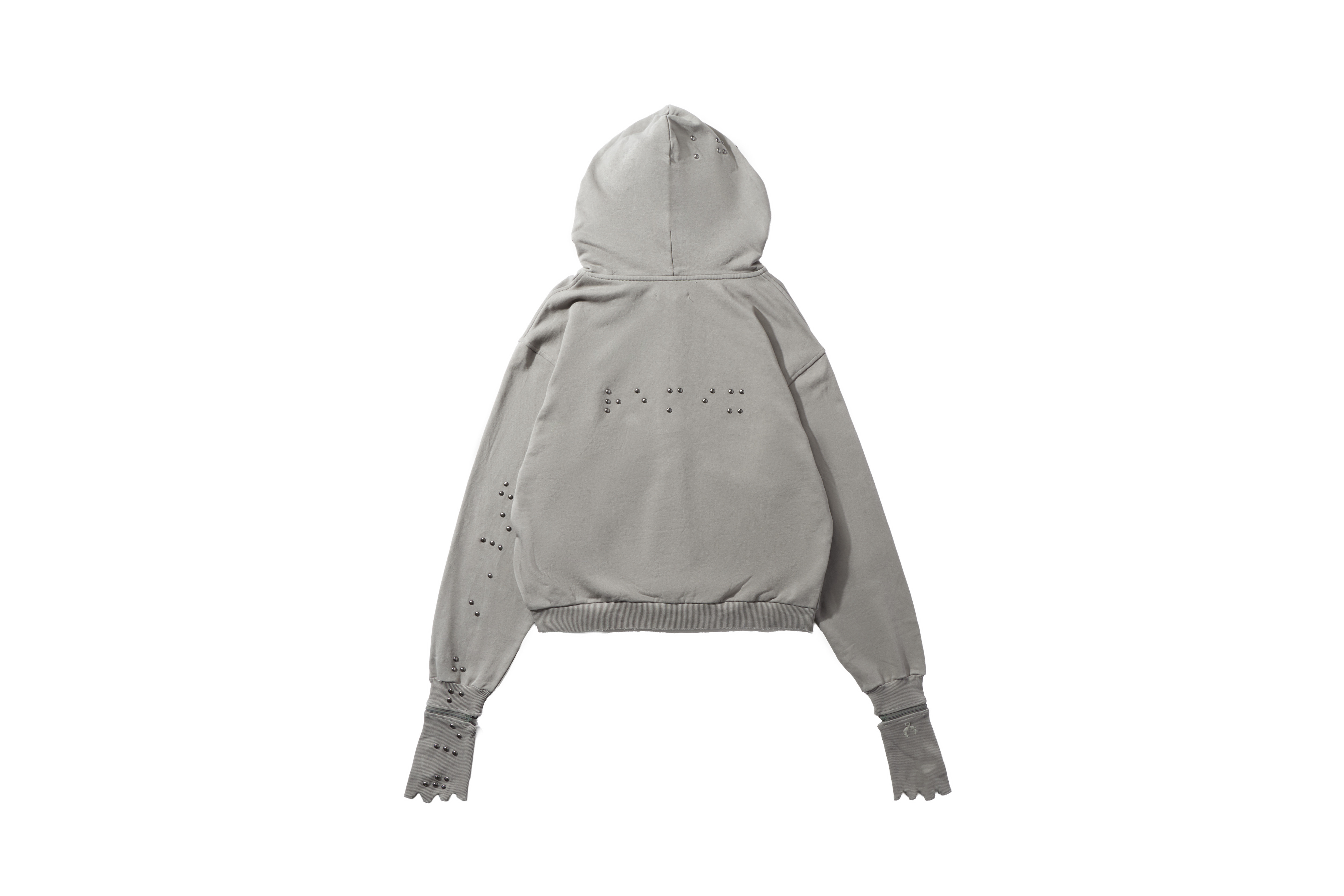 REMIX "Braille Vision Hoodie" (Washed Grey)