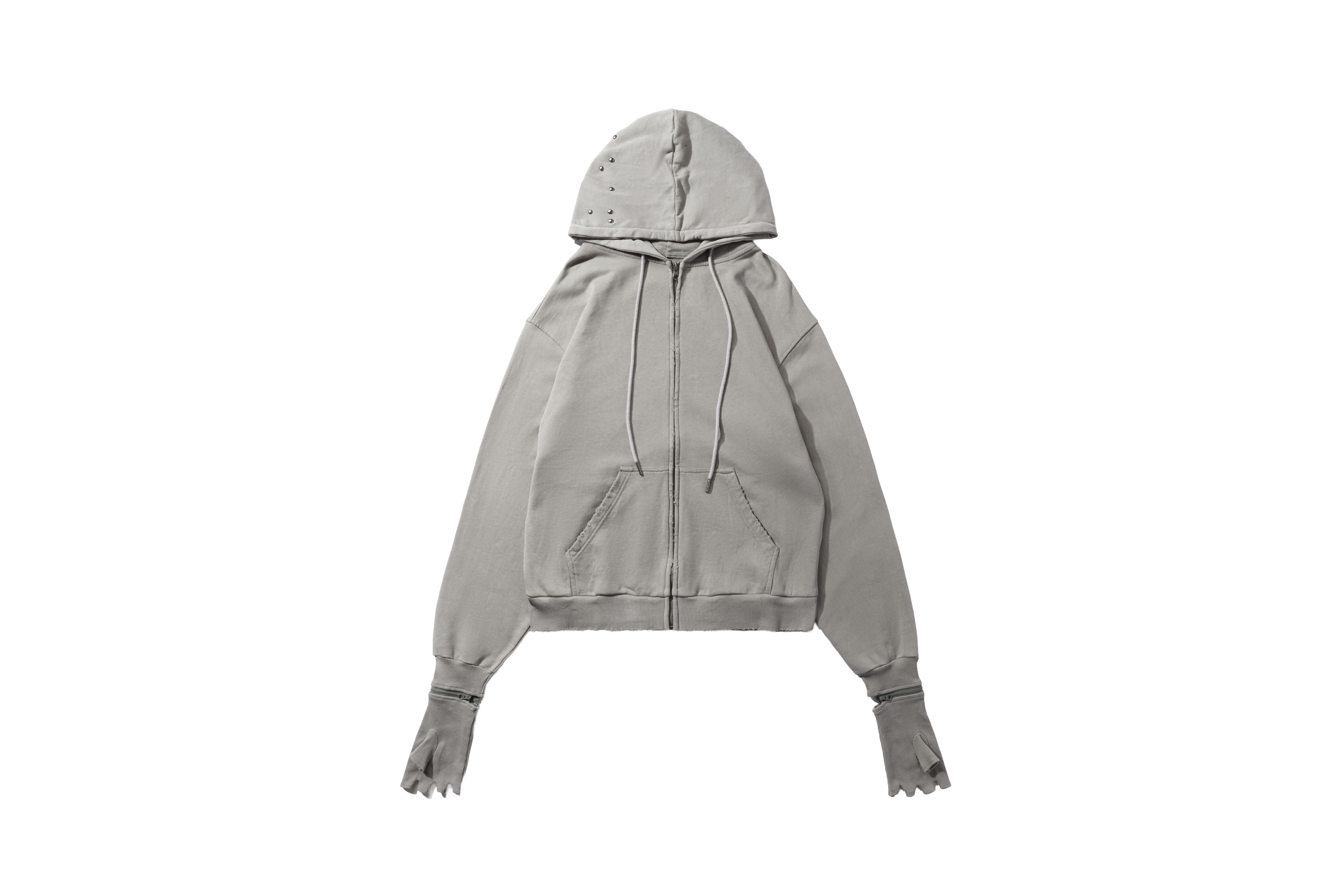 REMIX "Braille Vision Hoodie" (Washed Grey)