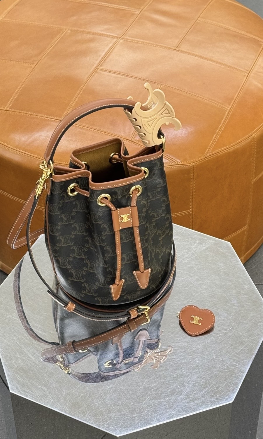 CELINE Teen Clara 單肩斜孭袋 棕褐色