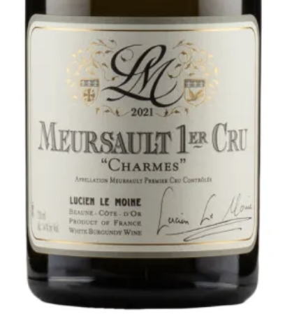 Lucien Le Moine Meursault 1er Cru Charmes 2021