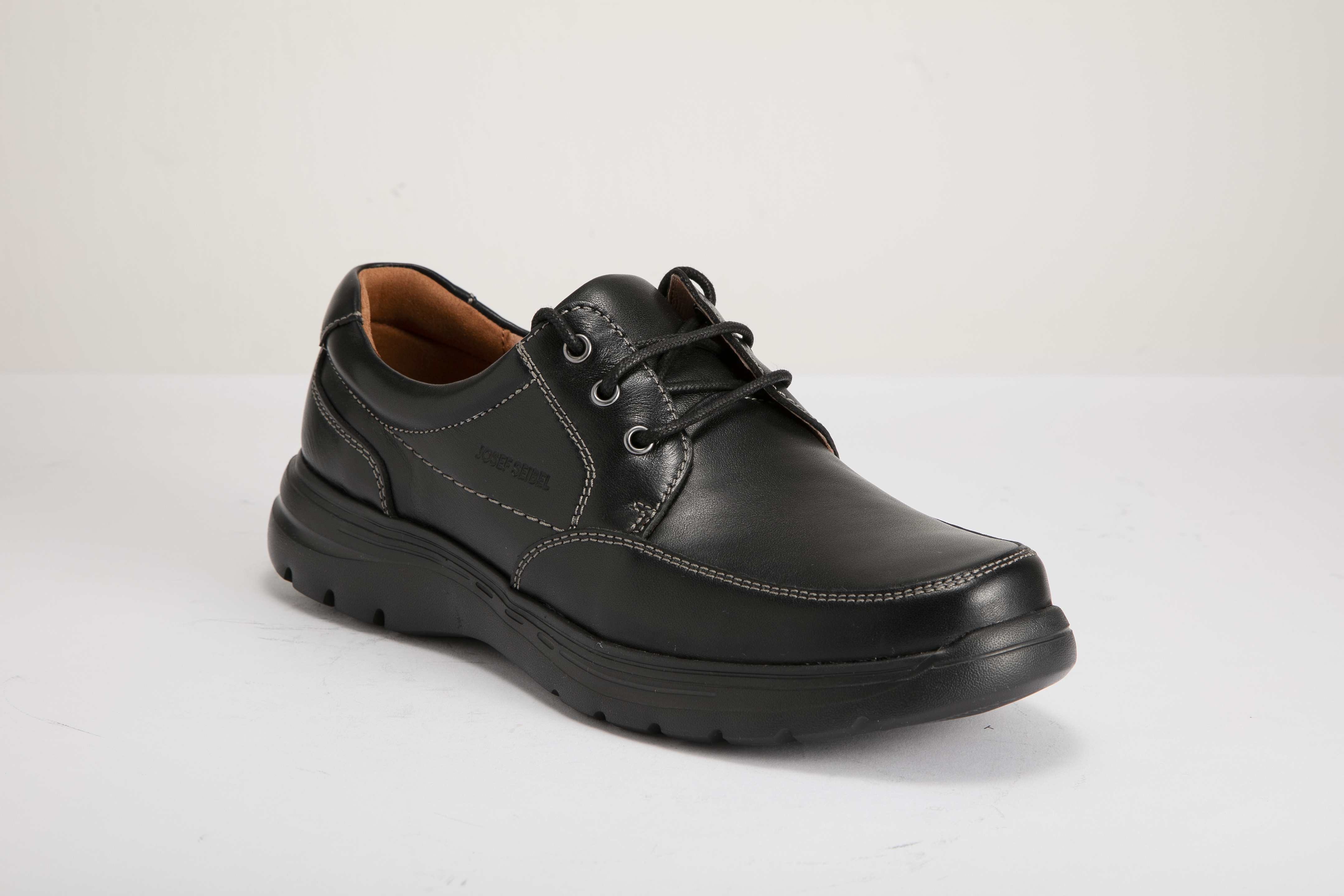 Josef Seibel - 男裝 Apron Toe 輕量底繫帶鞋 029292 400-BLK