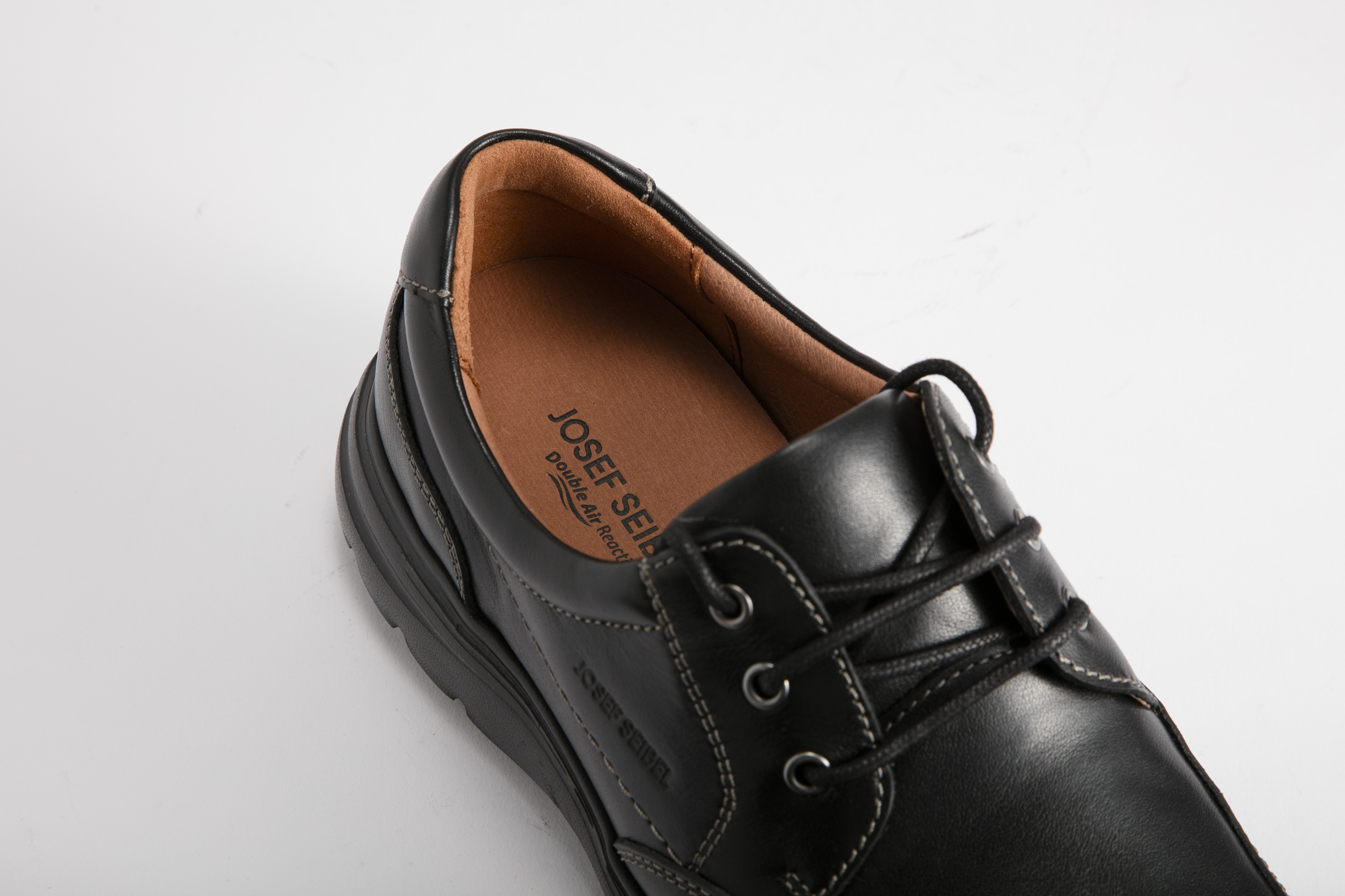 Josef Seibel - 男裝 Apron Toe 輕量底繫帶鞋 029292 400-BLK