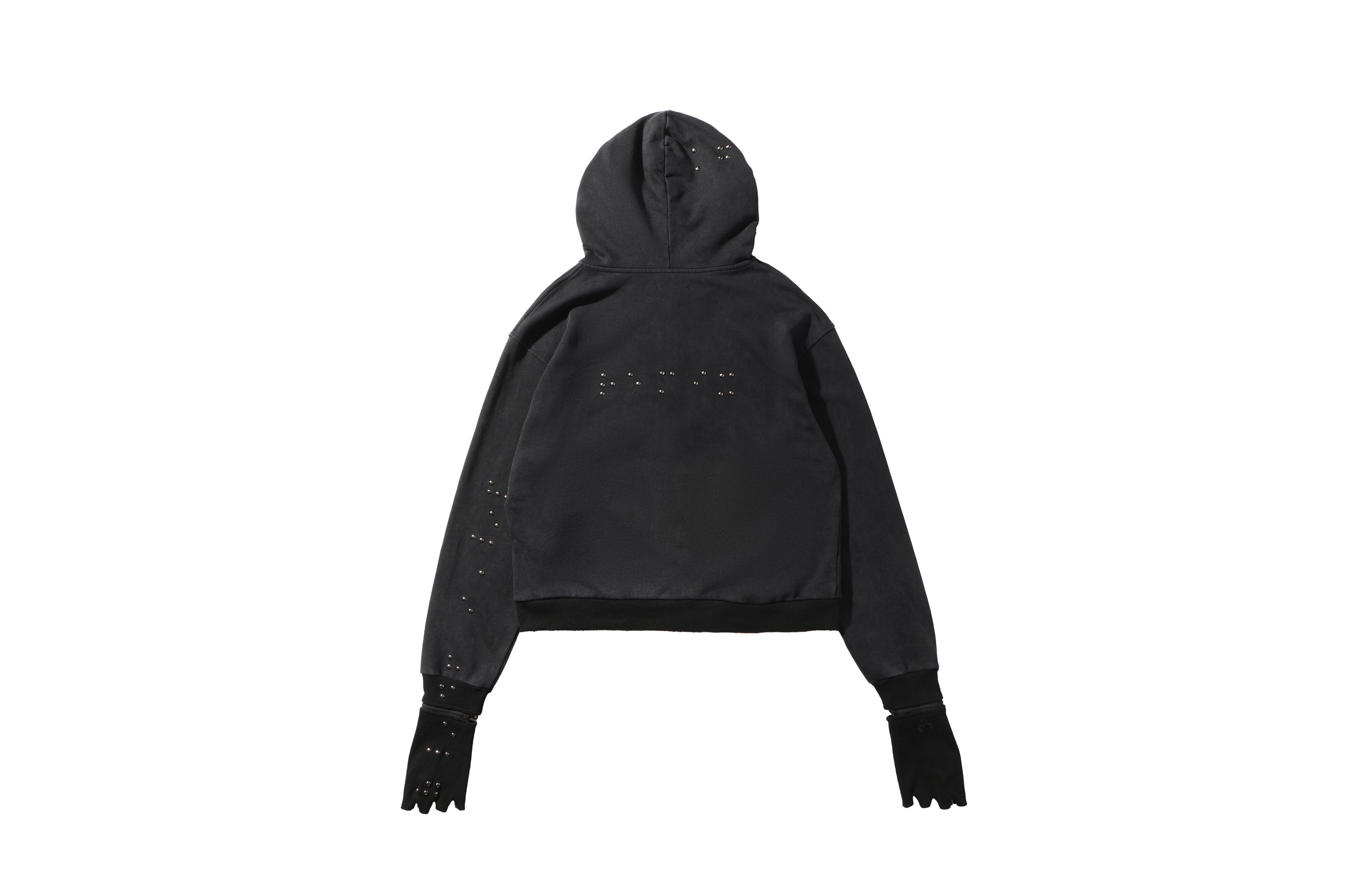 REMIX "Braille Vision Hoodie" (Washed Black)