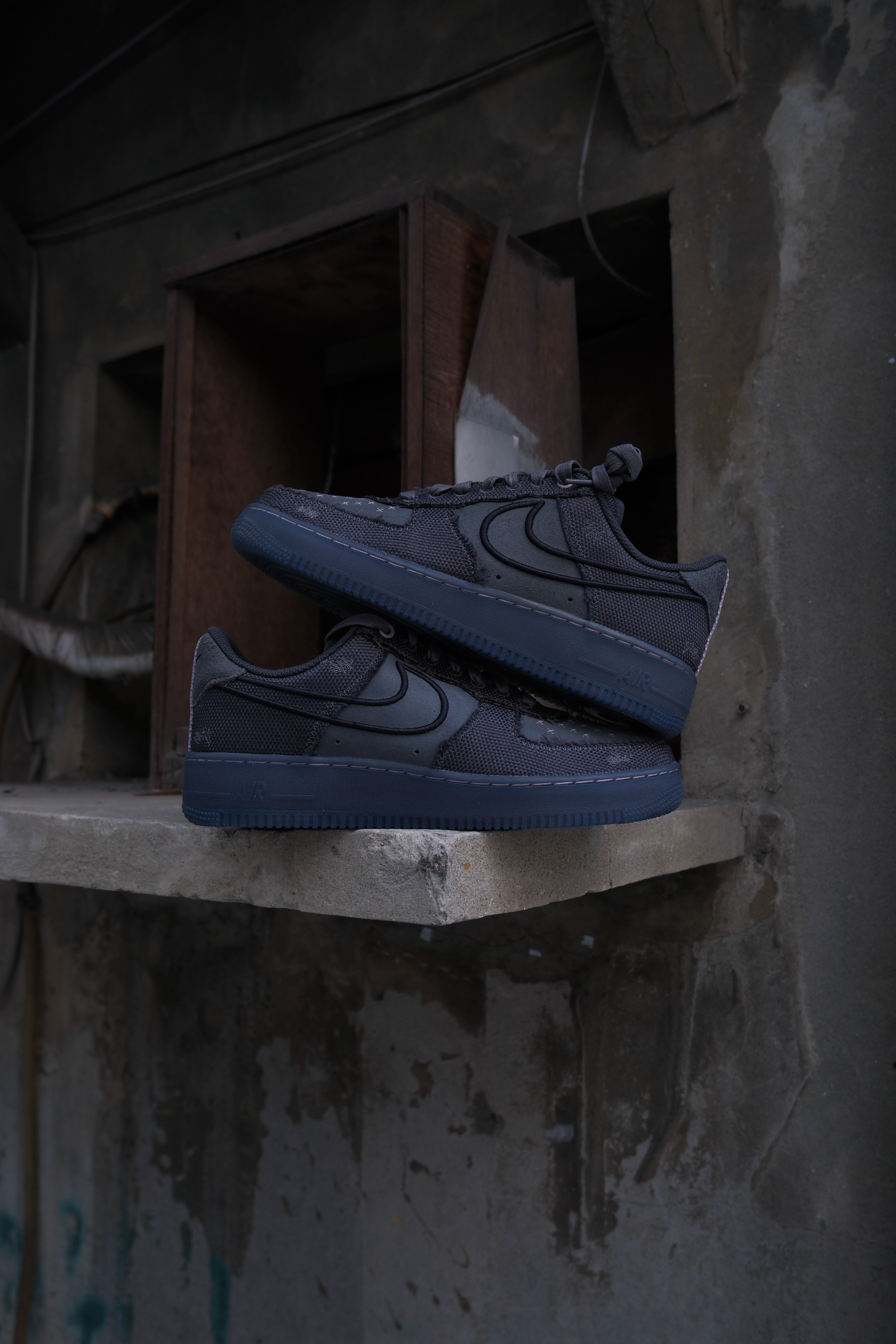 Nike Air Force 1 Low 07 黑灰 冰底 仿舊 休閒鞋 IQ0614-060