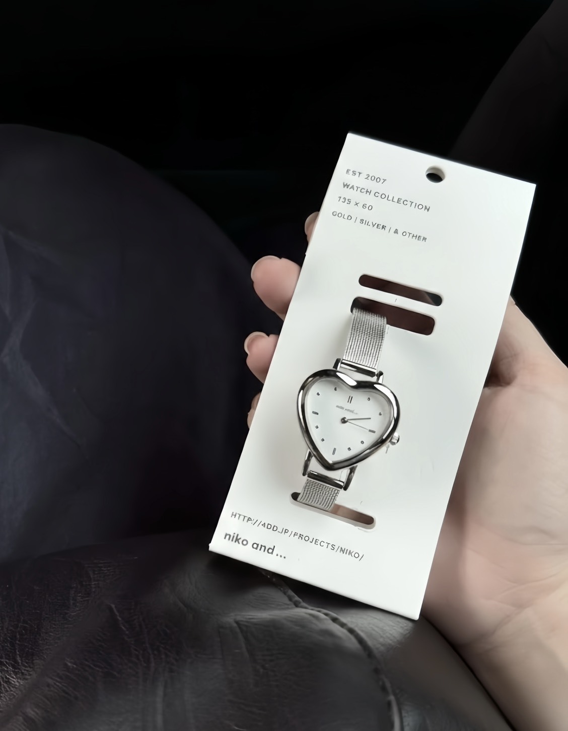 <超難買>日本 niko and... 復古愛心手錶 心型 珍珠款