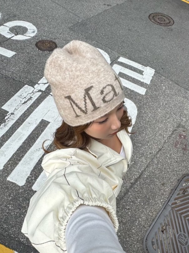 <快速出貨> Matin Kim 羊毛針織 logo毛帽 冷帽