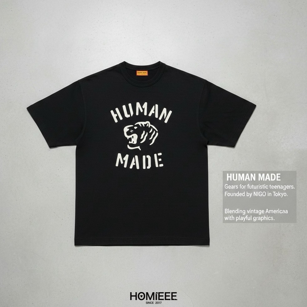 Human Made Graphic Tee 短袖 經典 老虎 黑色 [HM31TE018]