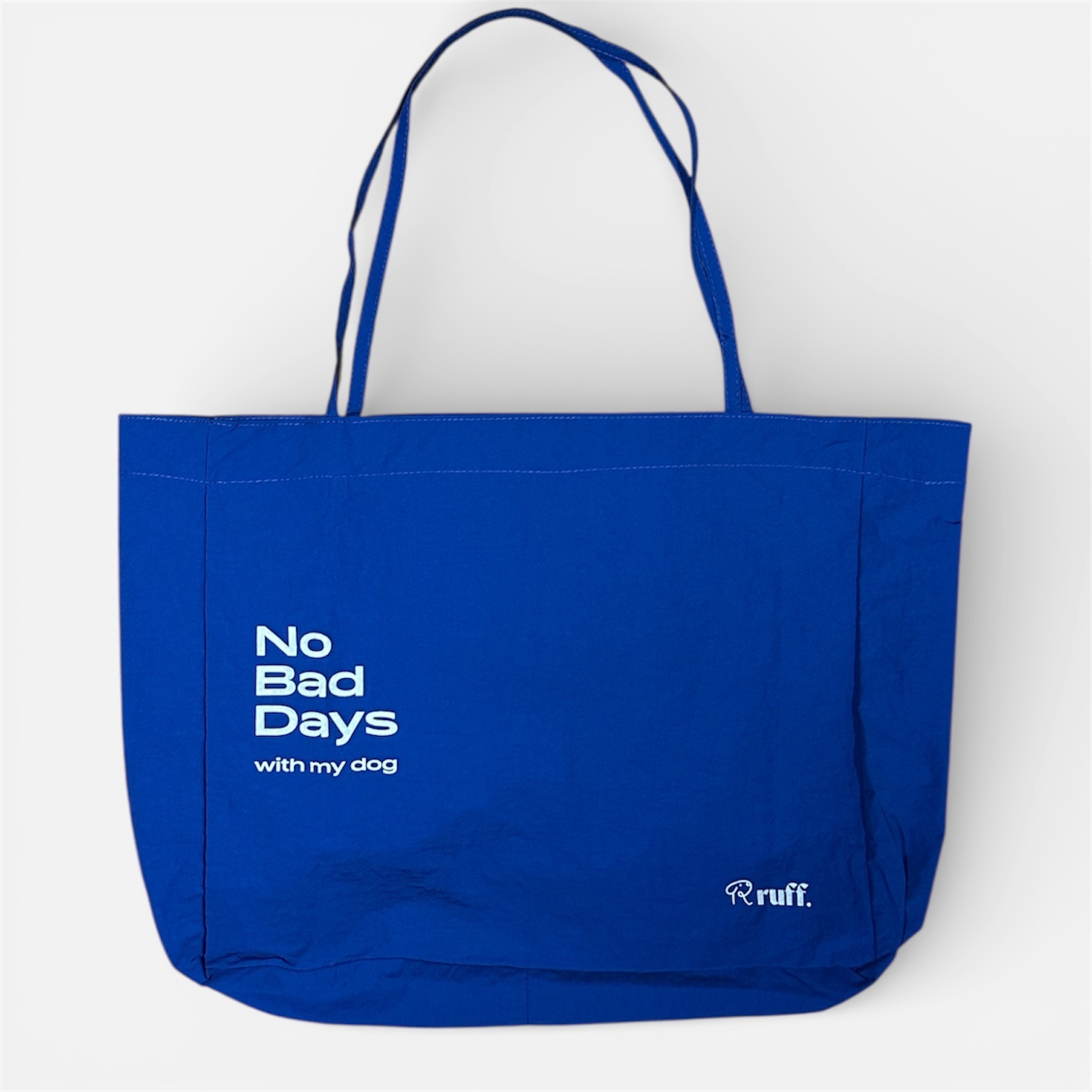 ruff. 藍色托特包