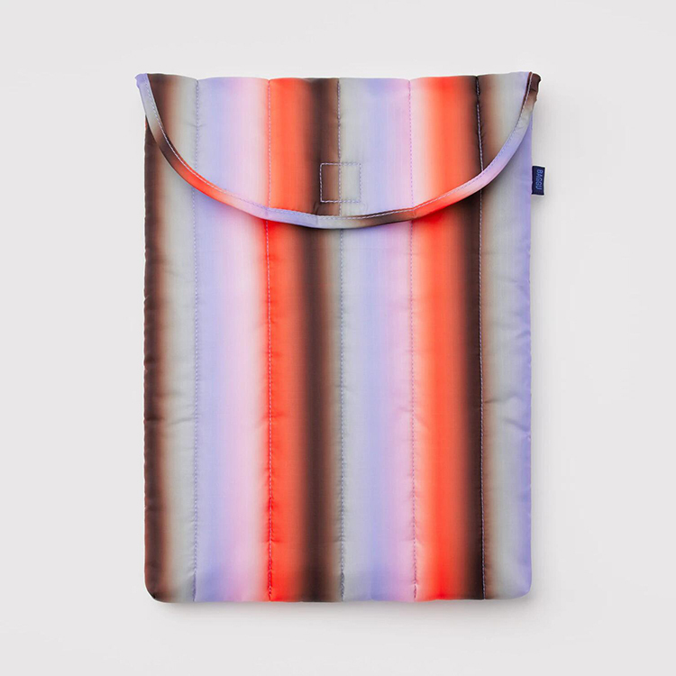 BAGGU Puffy Laptop Sleeve Gradient Stripe Poppy & Lilac