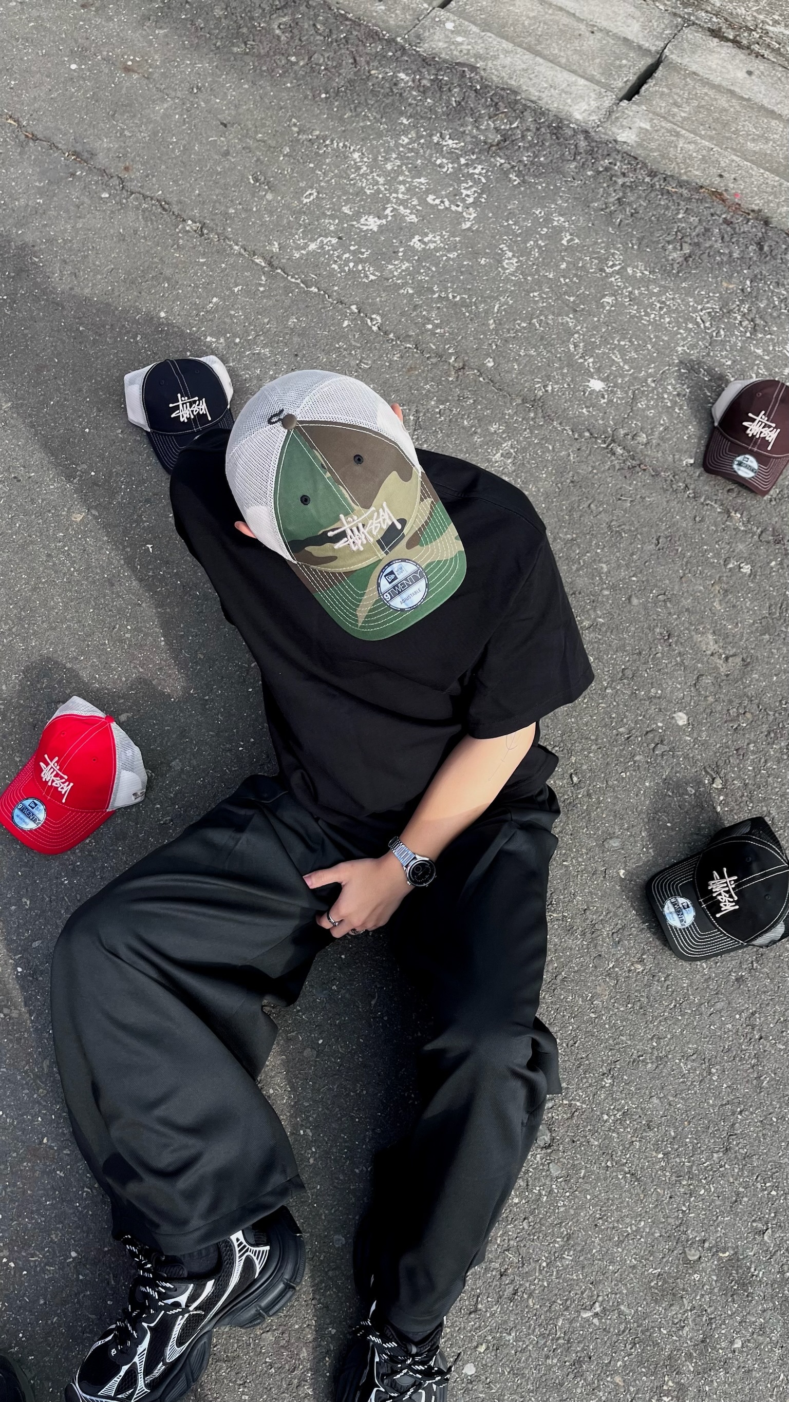 線條造型彎刀棉褲 (2colors)