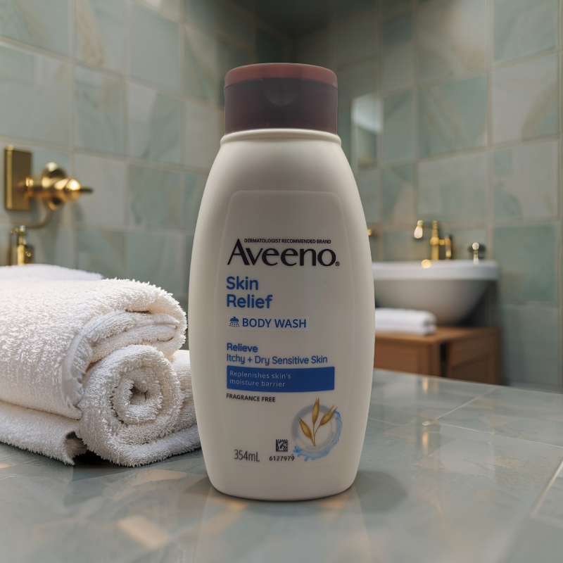 Aveeno 天然燕麥高效舒緩沐浴露 354ml (無香料) - 敏感/乾燥/濕疹肌適用