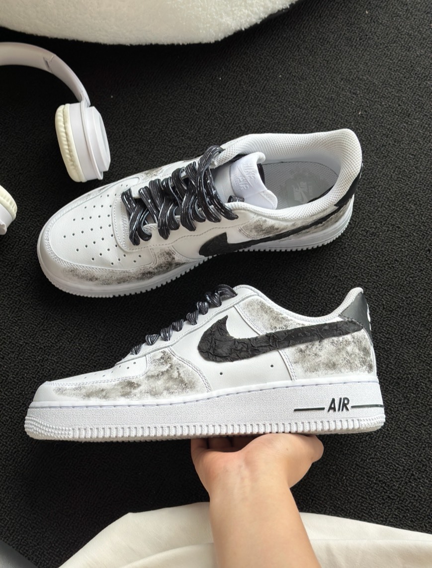 【訂製鞋款】Nike Air Force 1 AF1 堅如磐石 暈染 白色 CW2288-111(Team1024-堅如磐石S-BOX)