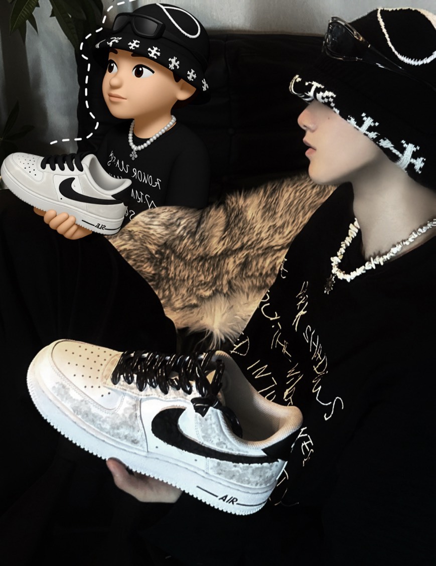 【訂製鞋款】Nike Air Force 1 AF1 堅如磐石 暈染 白色 CW2288-111(Team1024-堅如磐石S-BOX)