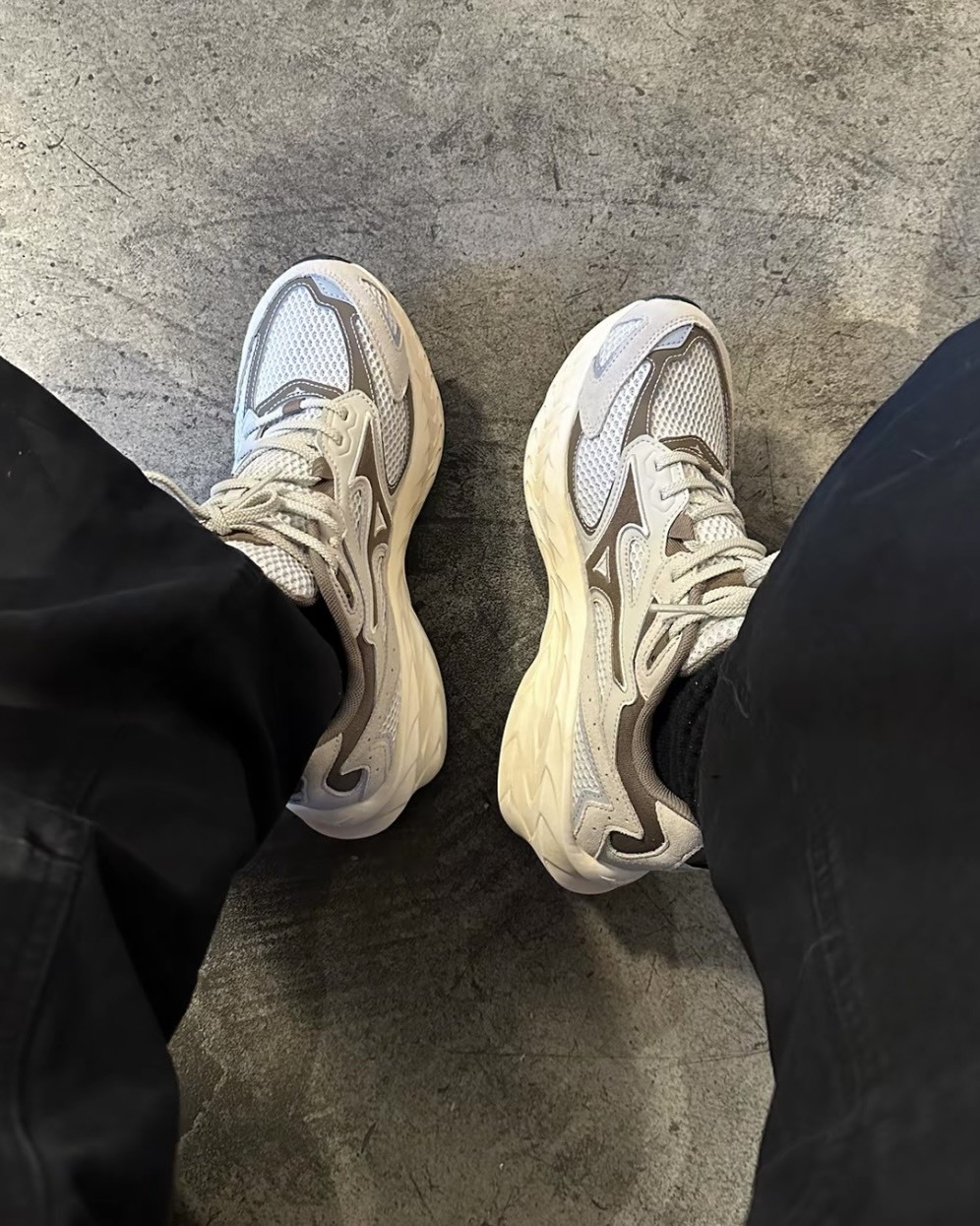 <新色>Mizuno Astro LS 機能 緩震 反光 復古 增高 厚底 栗子棕