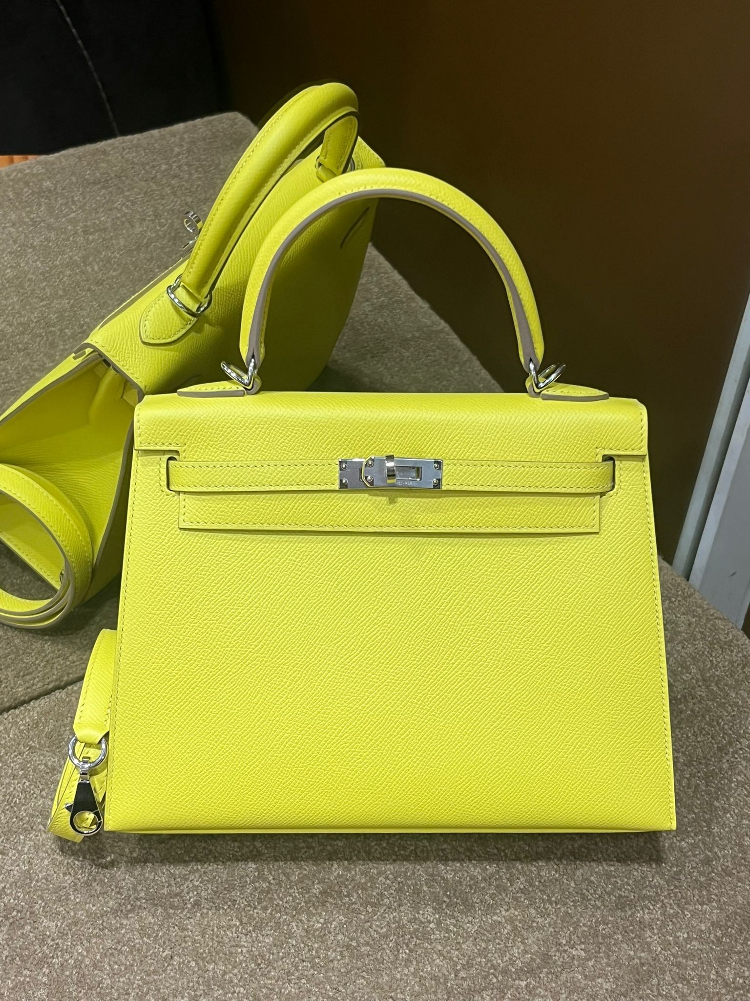 Kelly 25 9R lime ck epsom D  (二手 99% new）