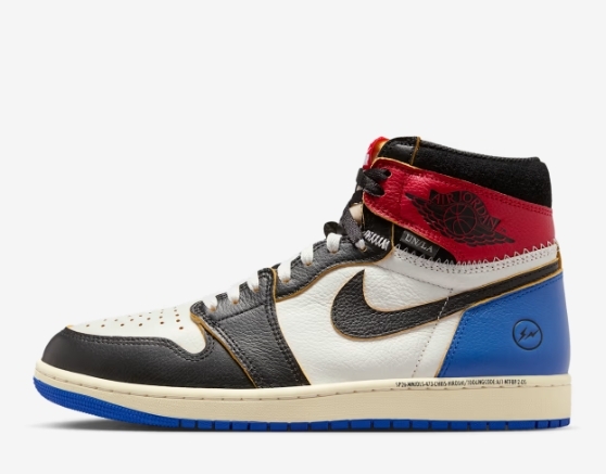 Nike Air Jordan 1 x Union x Fragment 三方聯名 Black and Varsity Red 藤原浩 閃電 IO7847-002