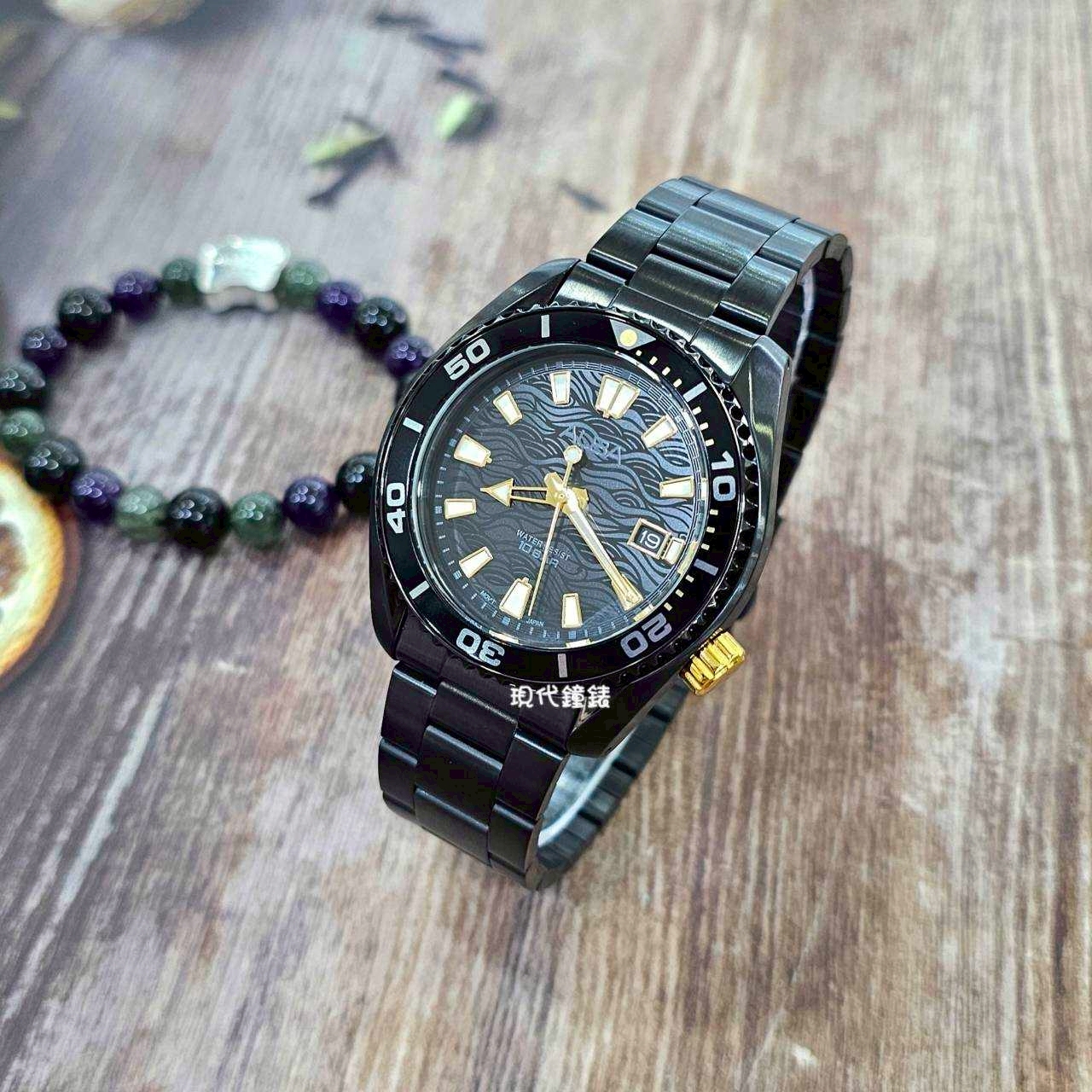 【ALBA 雅柏】黑浪潮波紋VJ42-X348SD 43mm 現代鐘錶