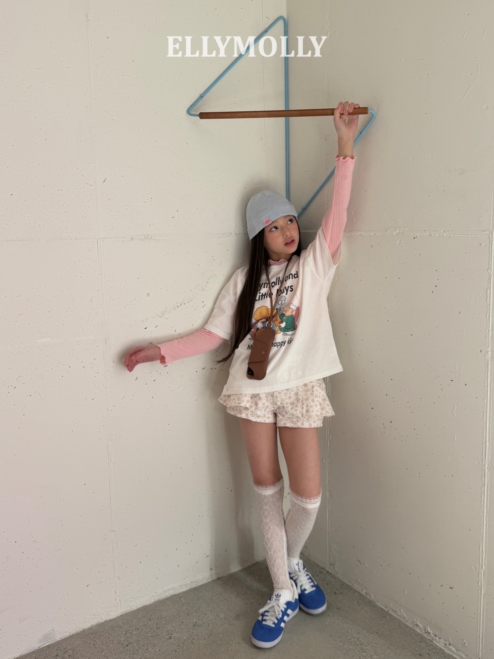 Ellymolly 碎花荷葉褲裙